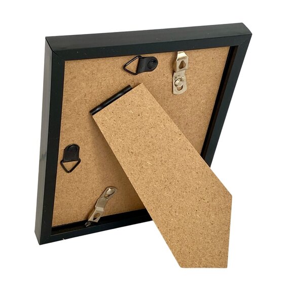 Flower Glow Original Iridescent Watercolor Painting 4x5in Black Frame Desk Art - Picture 6 of 6